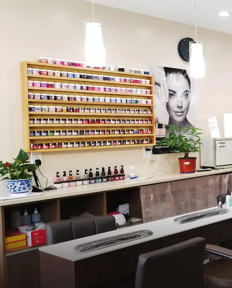Nail salon polish display